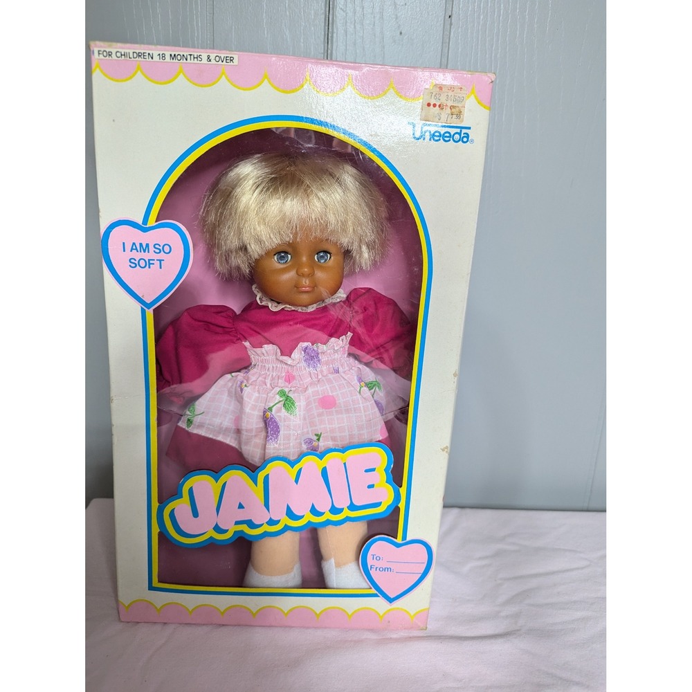 Jamie‎ Dark skin vintage 1988 babydoll sleeping eyes Uneeda Doll Co USA